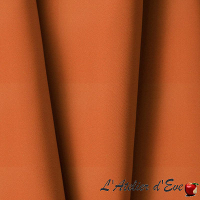 coupon-tissu satin-uni-terracotta-occultant-thermique-phonique-boreal