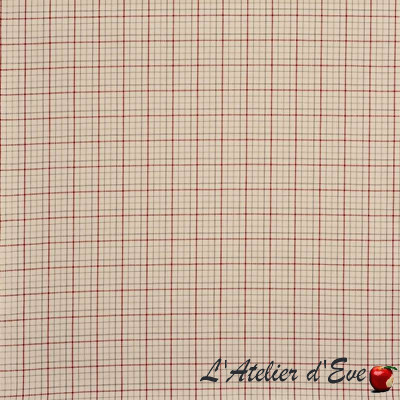 coupon-tissu-ameublement-et-sièges-coton-carreaux-prestigious