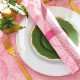 Lot 4 large linen napkins "A l 'Orangerie" magnolia Le Jacquard Français