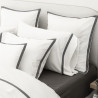 Lot 2 cotton satin pillowcases Apparat charcoal Le Jacquard Français