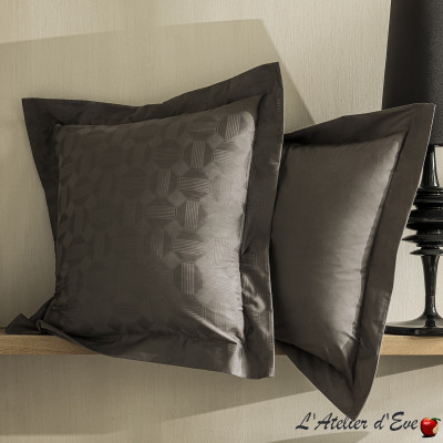 lot-taie-oreiller-palacio-coton-fusain-le-jacquard-français