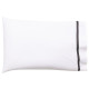 Lot 2 cotton satin pillowcases "Apparat" charcoal Le Jacquard Français
