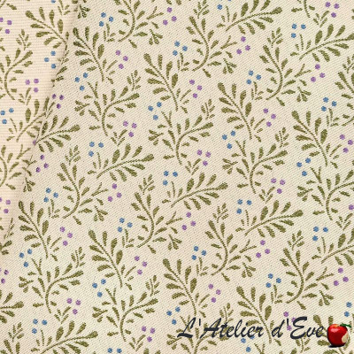 tissu-fleuri-Béguin-bleu-lavande-ameublement-et-siièges-casal
