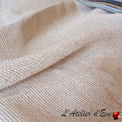 Light "Scirion" fabric with Camengo jute canvas effect