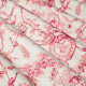Toile-de-jouy-percale-de-coton-ludivine-rose-fond-crème-ameublement-et-sièges-thevenon
