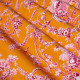 Toile-de-jouy-percale-de-coton-ludivine-rose-fond-orange-ameublement-et-sièges-thevenon