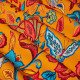 Percale-de-coton-fleurie-timeline-abricot-rideaux-sièges-nappes-thevenon