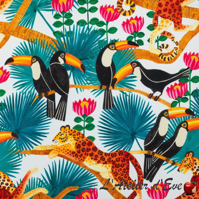 tissu-coton-enfant-toucans-fond-blanc-thevenon