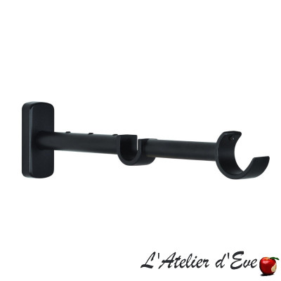 support-double-extensible-mural-auro-black-edition-diametre-16-25-mm-noir-mat-houles