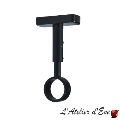 support-tringle-extensible-mur-ou-plafond-noir-mat-auro-black-edition
