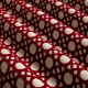 tissu-exterieur-outdoor-cannage-velours-rouge-carmin-fond-écru-thevenon