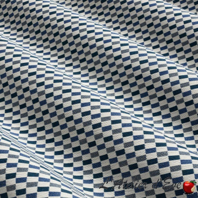 tissu-extérieur-dominos-outdoor-bleu-thevenon