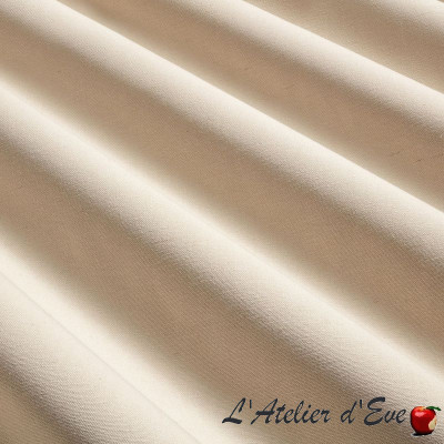 Toile-unie-palomba-coton-lin-crème-thevenon-vendue-au-mètre