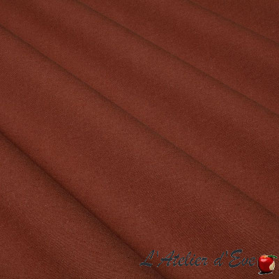 Toile-unie-palomba-coton-marron-glacé-thevenon-vendue-au-mètre