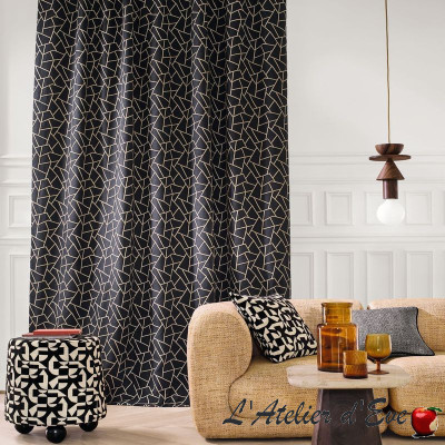 Camengo "Géode" cotton and linen embroidered fabric