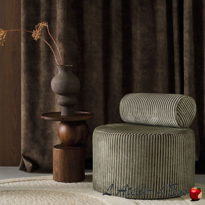tissu-velours-zébu-fauteuil-à-rayures-ameublemen-sièges-casamance