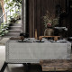 Le Jacquard Français recycled fibre cotton tablecloth "Footprints"