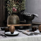 Le Jacquard Français recycled fibre cotton tablecloth "Footprints"