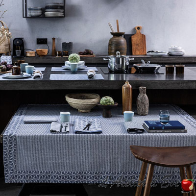 Nappe-coton-fibres-recyclées-Empreintes-cobalt-Le-Jacquard-Français