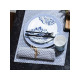 Lot-4-serviettes-de-table-coton-Empreintes-tissage-cobalt-Le-Jacquard-Français
