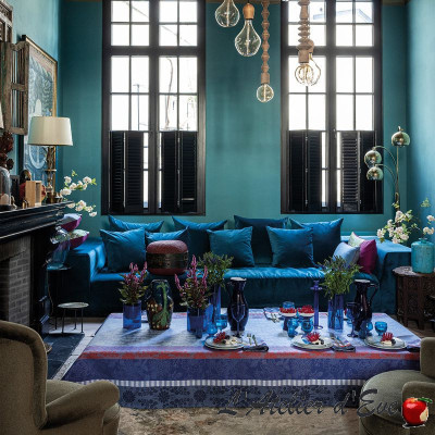 nappe-bleue-coton-gipsy-azur-le-jacquard-français