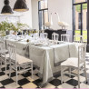 100% linen tablecloth Evasion Céleste Carrara Le Jacquard Français