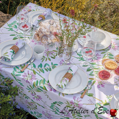 Set of 4 napkins "Pois de Senteur" Le Jacquard Français