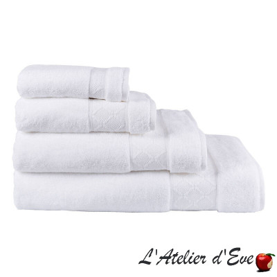 100% cotton sponge "Caress" White- Le Jacquard French