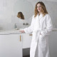 100% cotton sponge "Caress" White- Le Jacquard French