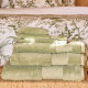 100% cotton sponge "Caresse" lime- Le Jacquard Français
