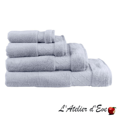 Grey "Caresse" 100% cotton sponge - French Jacquard