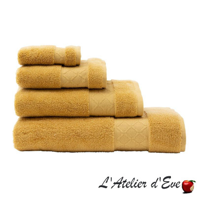100% cotton sponge "Caresse" honey - French Jacquard