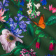 tissu-coton-fleuri-fond-vert-my-world-thevenon