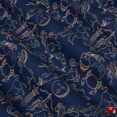 tissu-coton-astral-fond-marine-thevenon