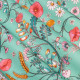 tissu-coton-fleuri-Jardin-des-Secrets-vert-d-eau-thevenon