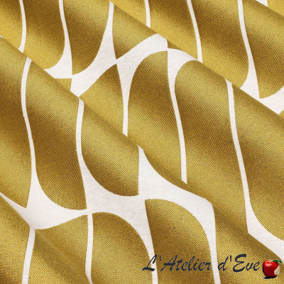 Tissu jacquard "Créatone" sienna ameublement et siègesThevenon