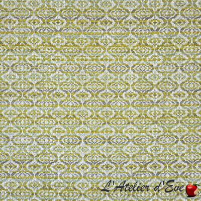 Tissu-jacquard-brodé-velours-Haussmann-absinthe-ameublement-casal