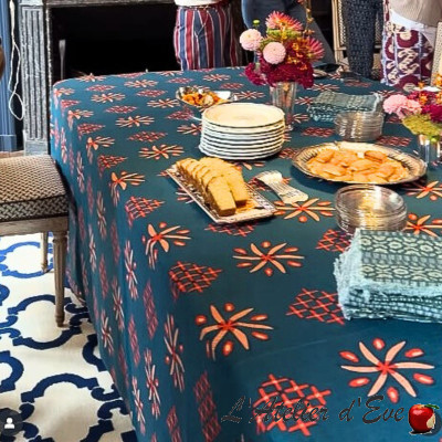 toile-lin-viscose-nappe-de-table-casimir-corail-fond-peacock-tissu-ameublement-thevenon