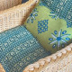 Toile-ameublement-coussins-Casimir-rayé-bleu-fond-olive-Thevenon