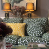 Toile-coton-lin-brodée-Coup-de-Griffe-jaune-Thevenon