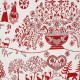 Tissu-coton-chalet-montagne-noël-Bellevue-crème-ameublement-Thevenon