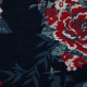 Tissu-jacquard-fleuri-Ronsard-encre-ameublement-Lelièvre