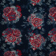 Tissu-jacquard-fleuri-Ronsard-encre-ameublement-Lelièvre