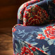 Tissu-jacquard-fleuri-Ronsard-encre-ameublement-Lelièvre