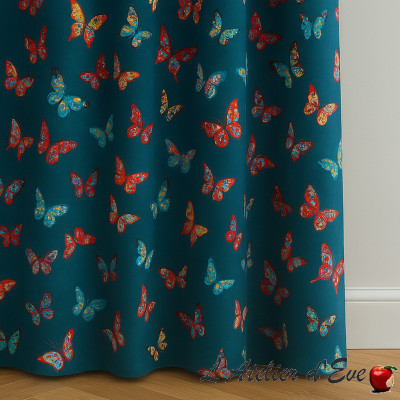 "Chrysalide" Jacquard velvet fabric butterflies Art'Aile Casal