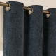 Rideau-à-oeillets-prêt-à poser-Velours-froissé-prussian-blue-Thevenon-Fabriqué-en-France