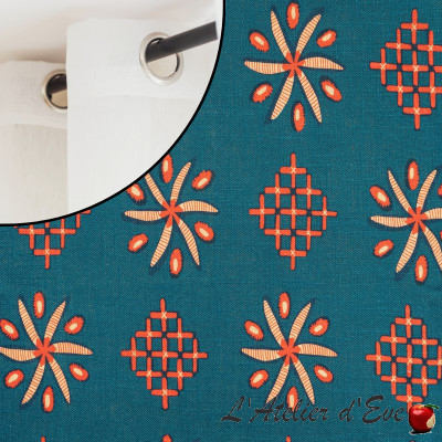 Linen-viscose curtain "Casimir" Thevenon