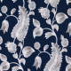 Tissu-coton-fleuri-Perla-marine-ameublement-et-sièges-Thevenon