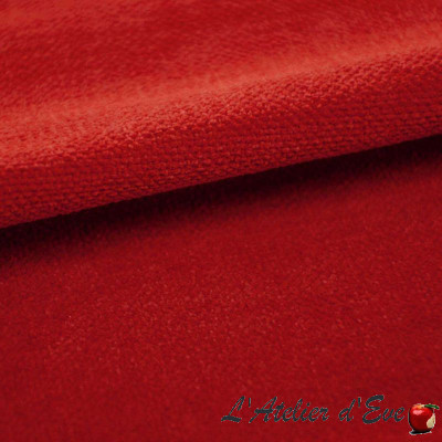 tissu-velours-anti-taches-amara-rouge-ameublement-et-sièges-tissu-acquaclean-casal-vendu-au-mètre