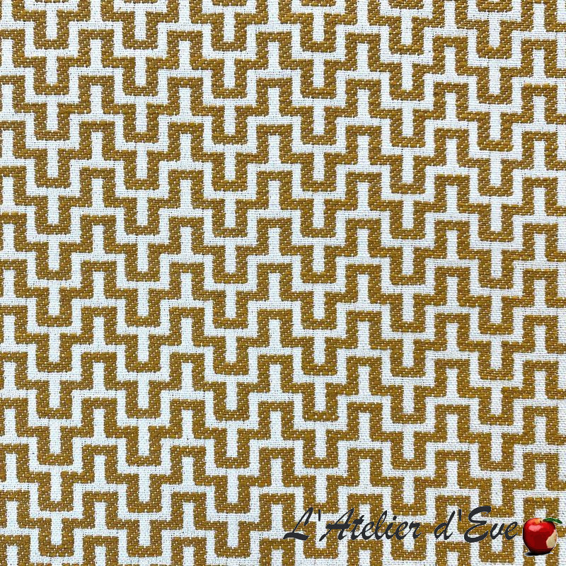Tissu-jacquard-Grenade-ocre-ameublement-et-sièges-Casal